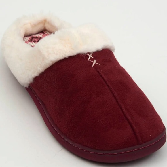 Gold Toe Shoes Womens Gold Toe Microsuede Clog Slippers With Fur